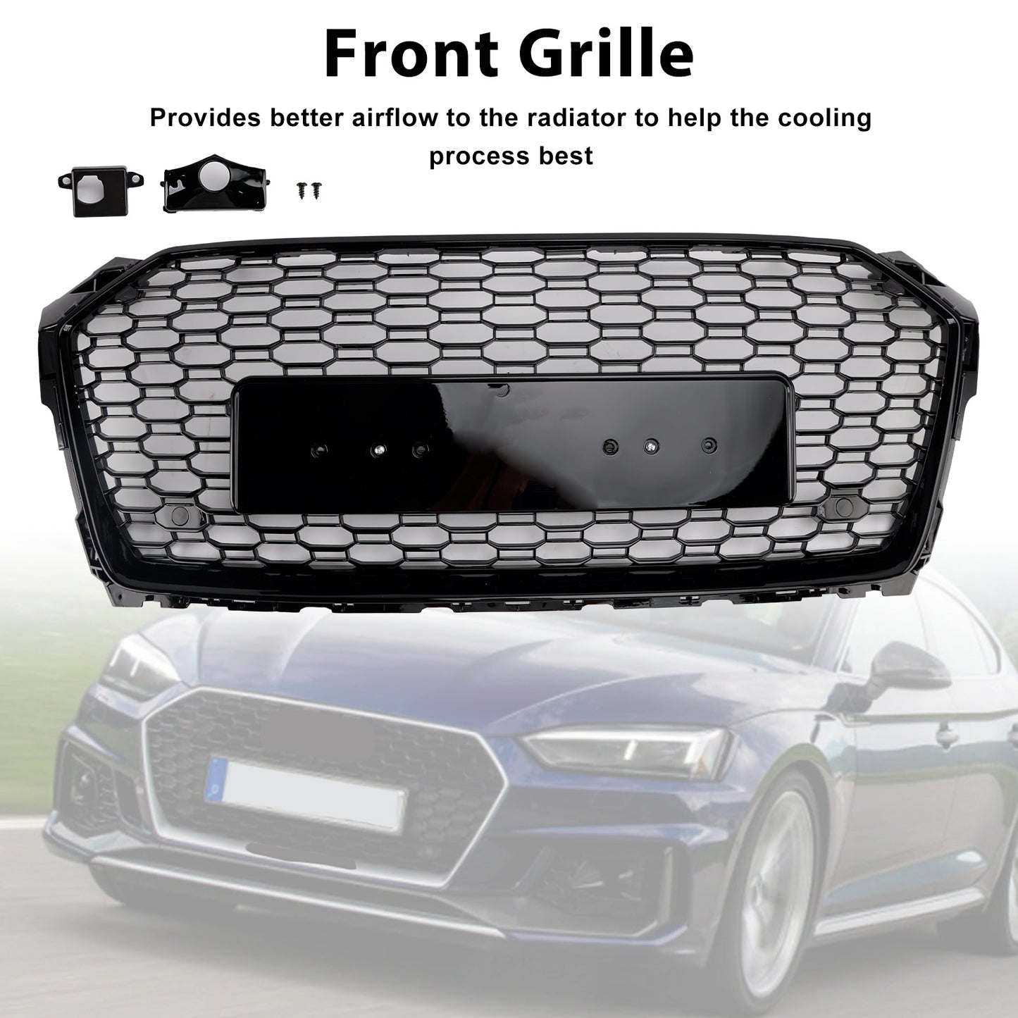 Griglia anteriore a nido d'ape Audi A5 S5 B9 RS5 Style Sport 2017-2019 8W6853651ABFUQ