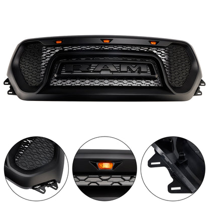 Griglia superiore del cofano a nido d'ape nera per Dodge Ram 1500 2019-2024