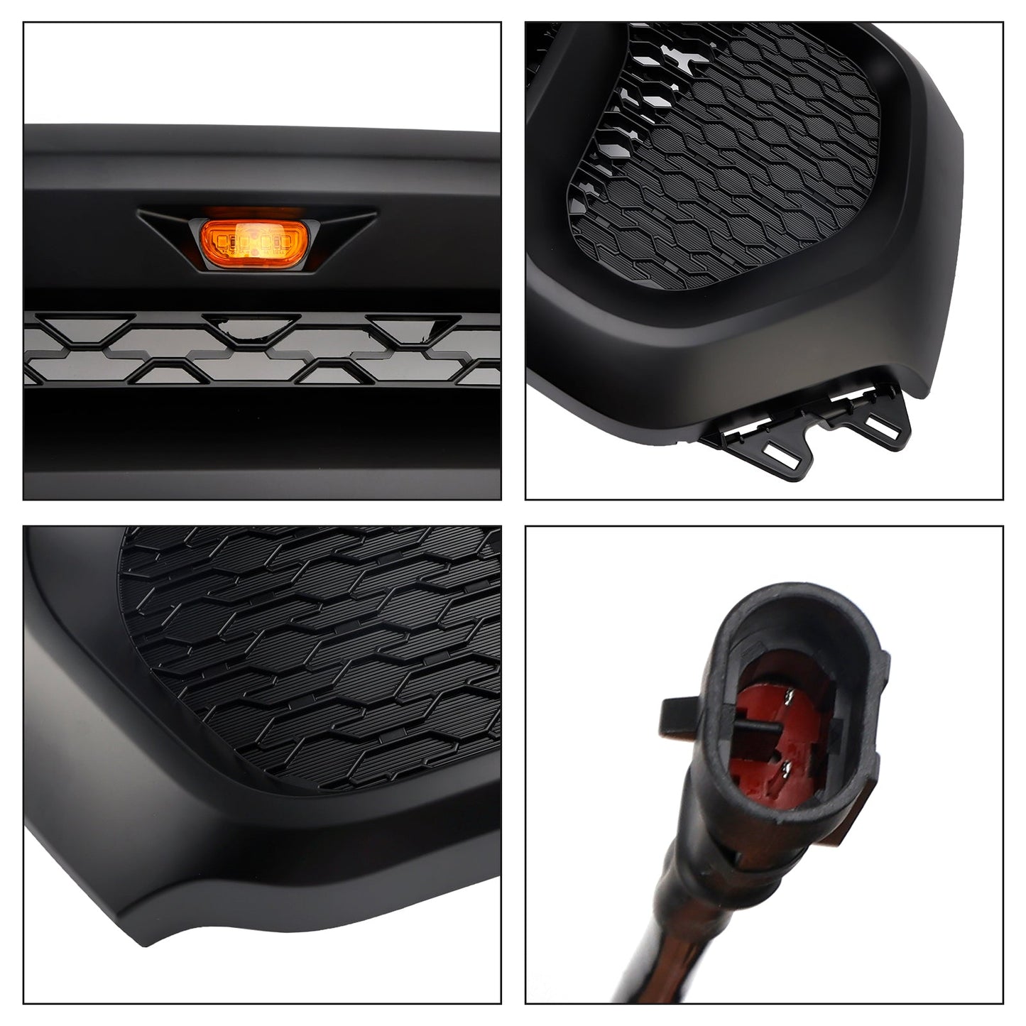 Griglia superiore del cofano a nido d'ape nera per Dodge Ram 1500 2019-2024