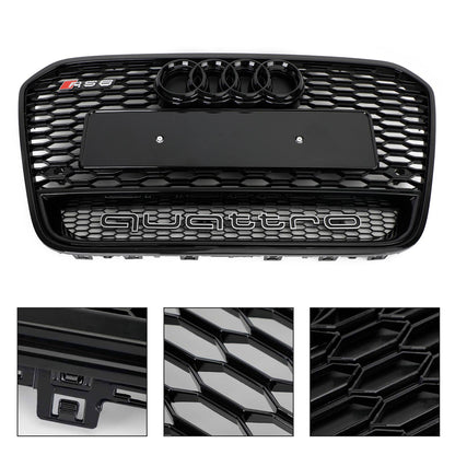 ABS Front Mesh Honeycomb Grille Grill Fit Audi A6 C7/S6 2012-2015 Generico