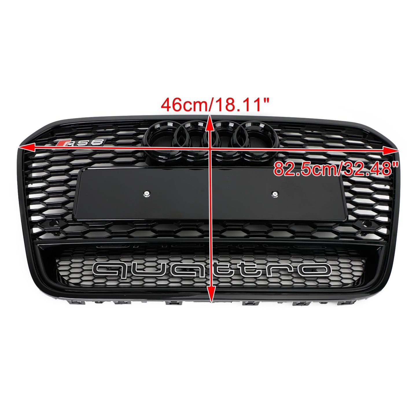 ABS Front Mesh Honeycomb Grille Grill Fit Audi A6 C7/S6 2012-2015 Generico