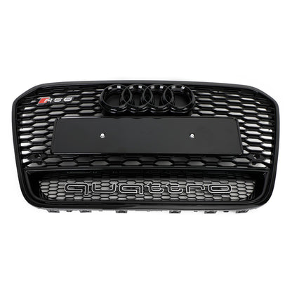 ABS Front Mesh Honeycomb Grille Grill Fit Audi A6 C7/S6 2012-2015 Generico