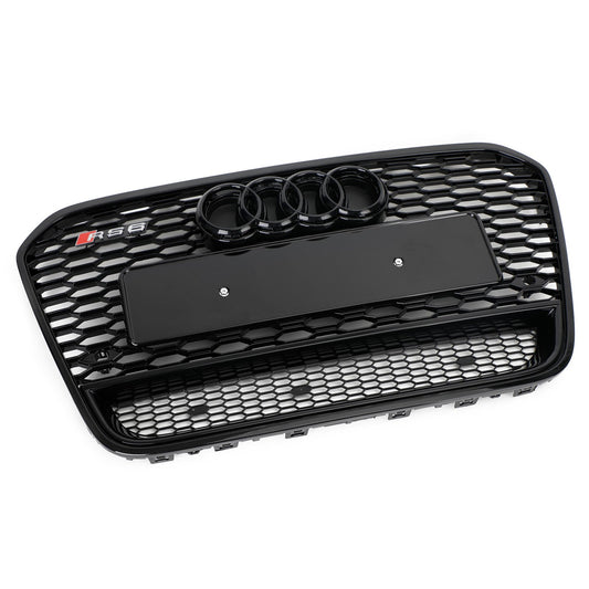 ABS Front Mesh Honeycomb Grille Grill Fit Audi A6 C7/S6 2012-2015 Generico