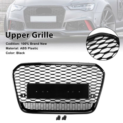 Per Audi A6 S6 C7 2012-2015 RS6 Style Griglia anteriore a nido d'ape in rete