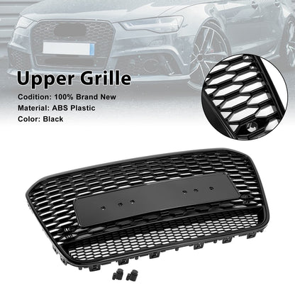 Per Audi A6 S6 C7 2012-2015 RS6 Style Griglia anteriore a nido d'ape in rete