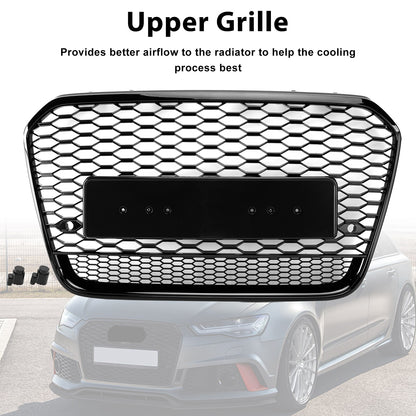 Per Audi A6 S6 C7 2012-2015 RS6 Style Griglia anteriore a nido d'ape in rete