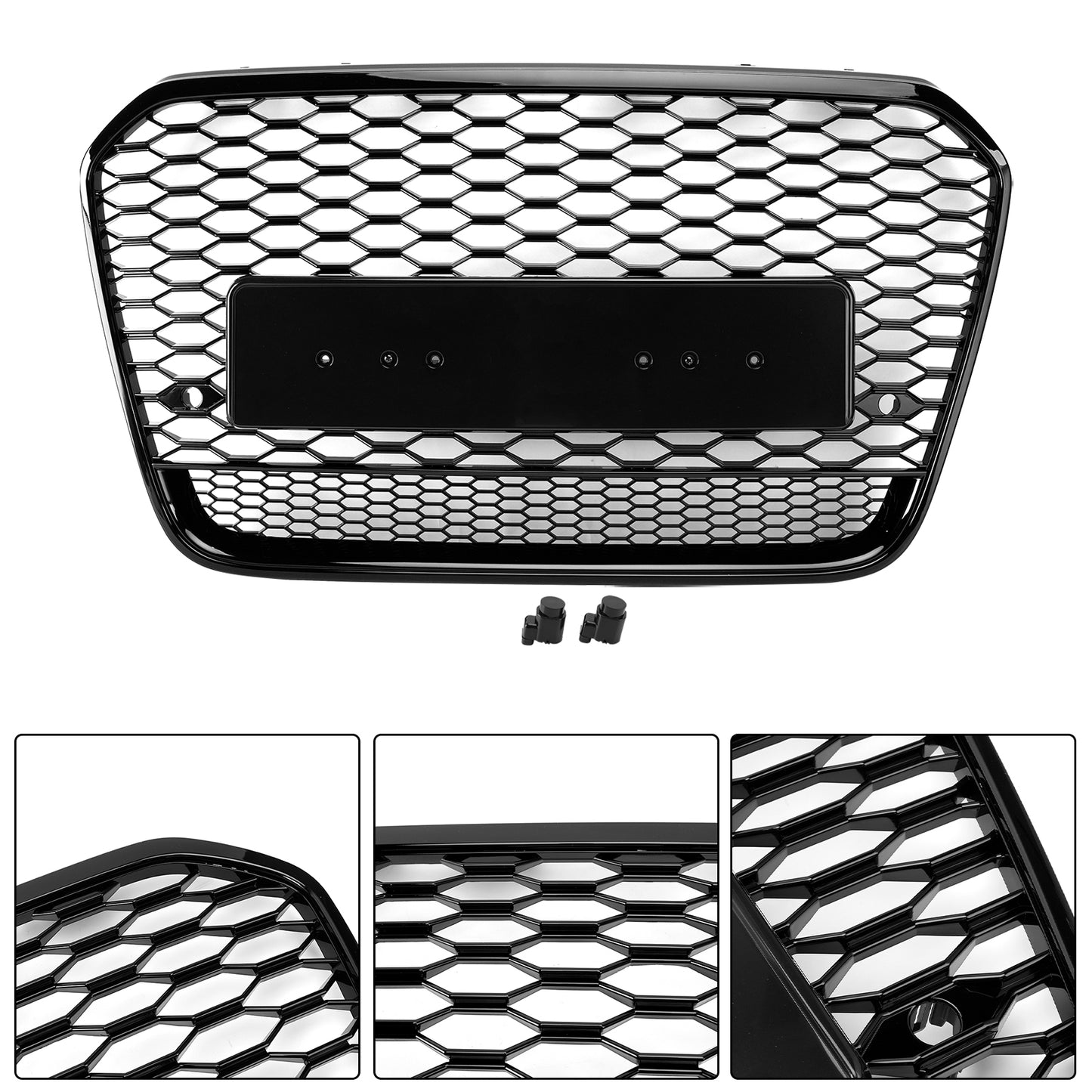 Per Audi A6 S6 C7 2012-2015 RS6 Style Griglia anteriore a nido d'ape in rete