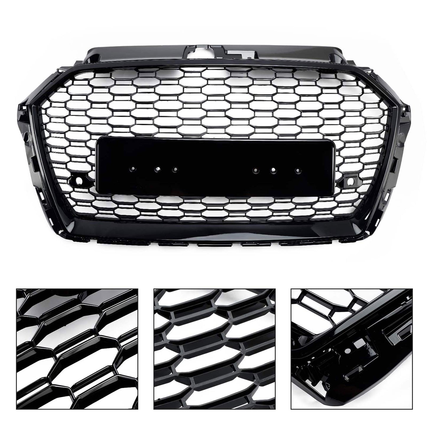 Griglia Anteriore a Nido d’Ape Nero Lucido RS3 Style per Audi A3 8V 2017-2019