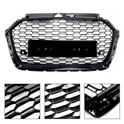 Griglia Anteriore a Nido d’Ape Nero Lucido RS3 Style per Audi A3 8V 2017-2019