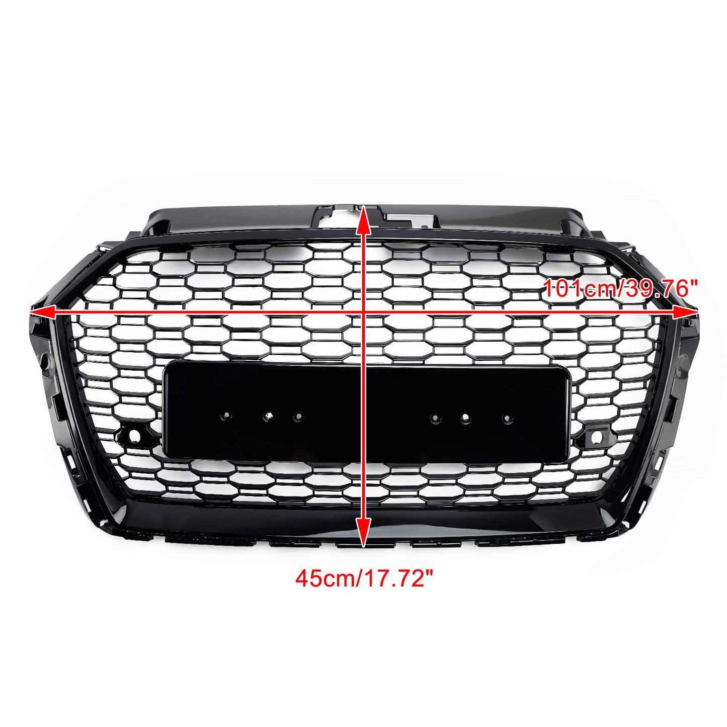 Griglia Anteriore a Nido d’Ape Nero Lucido RS3 Style per Audi A3 8V 2017-2019