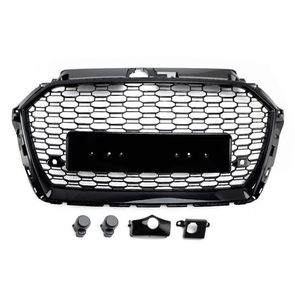 Griglia Anteriore a Nido d’Ape Nero Lucido RS3 Style per Audi A3 8V 2017-2019