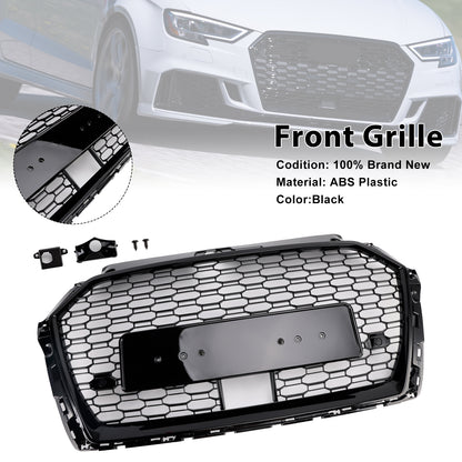 Griglia anteriore a nido d'ape Audi A3 S3 W/ACC RS3 Style 2017-2019, nera