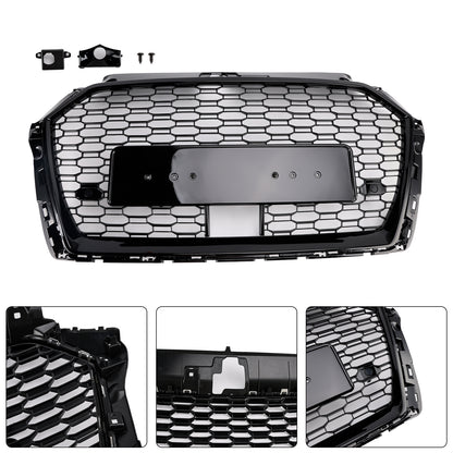 Griglia anteriore a nido d'ape Audi A3 S3 W/ACC RS3 Style 2017-2019, nera