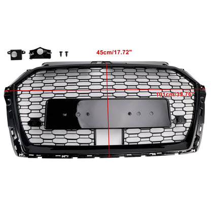 Griglia anteriore a nido d'ape Audi A3 S3 W/ACC RS3 Style 2017-2019, nera