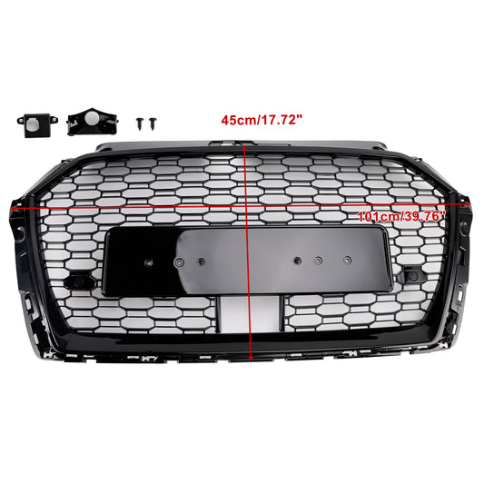Griglia anteriore a nido d'ape Audi A3 S3 W/ACC RS3 Style 2017-2019, nera