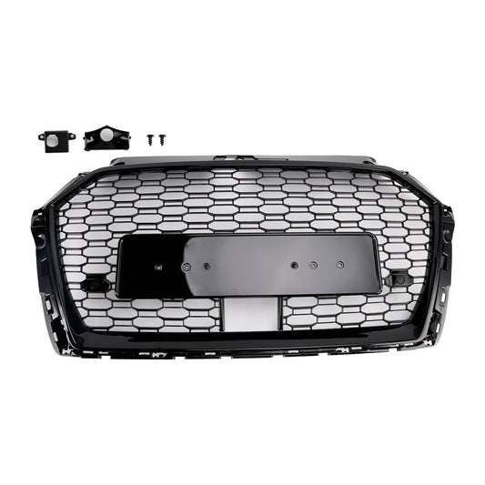 Griglia anteriore a nido d'ape Audi A3 S3 W/ACC RS3 Style 2017-2019, nera