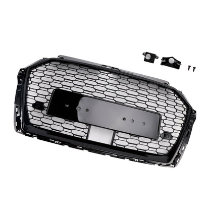 Griglia anteriore a nido d'ape Audi A3 S3 W/ACC RS3 Style 2017-2019, nera