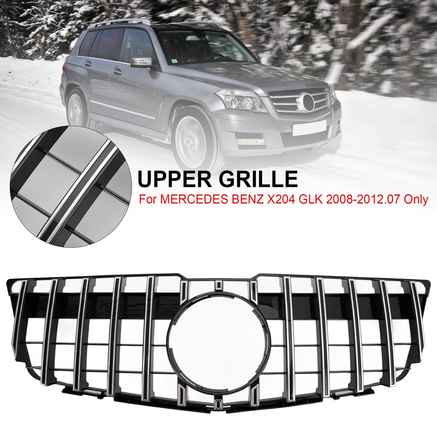 83222277300 Per 2008-2012 Mercedes-Benz GLK X204 Griglia superiore griglia paraurti anteriore stile GT