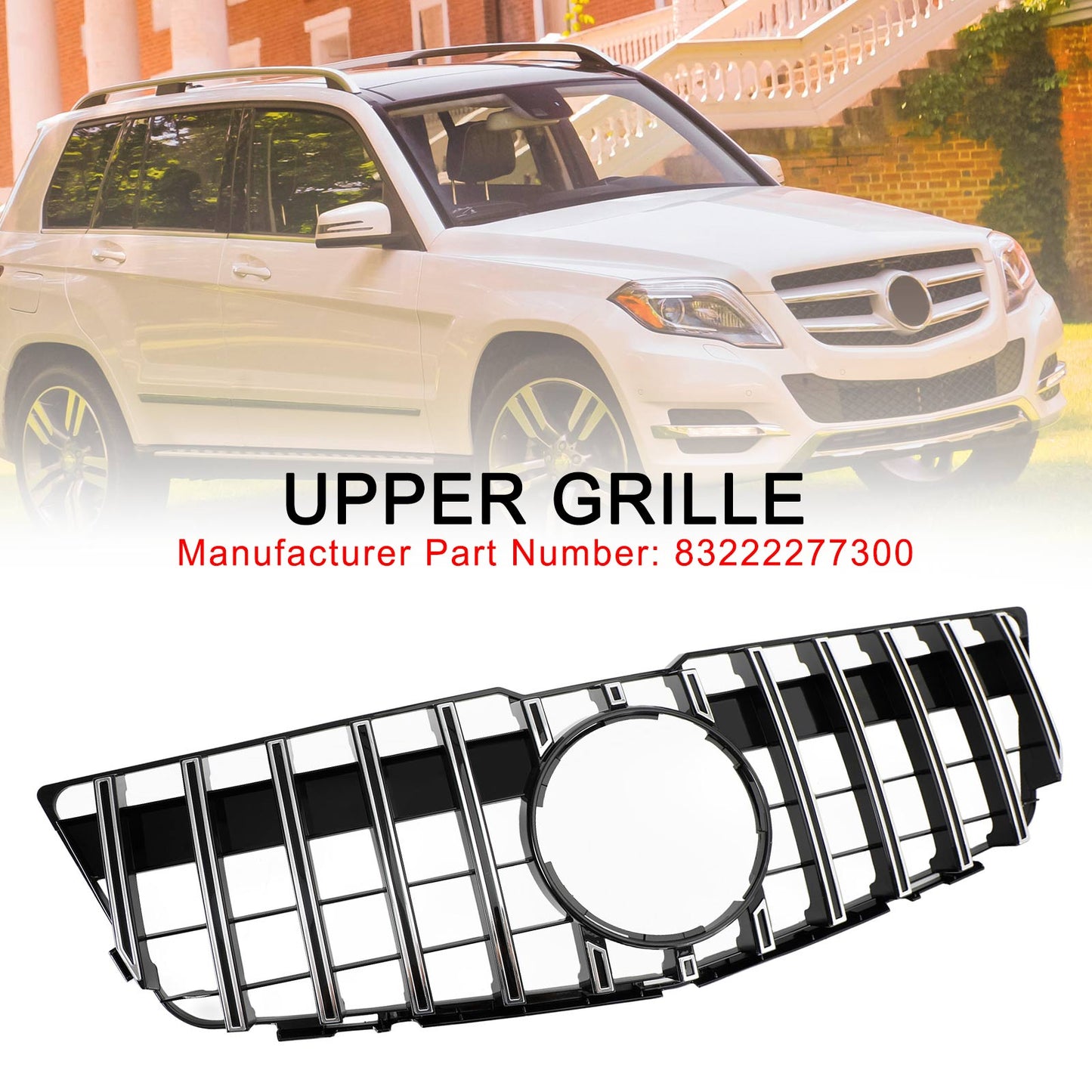 83222277300 Per 2008-2012 Mercedes-Benz GLK X204 Griglia superiore griglia paraurti anteriore stile GT