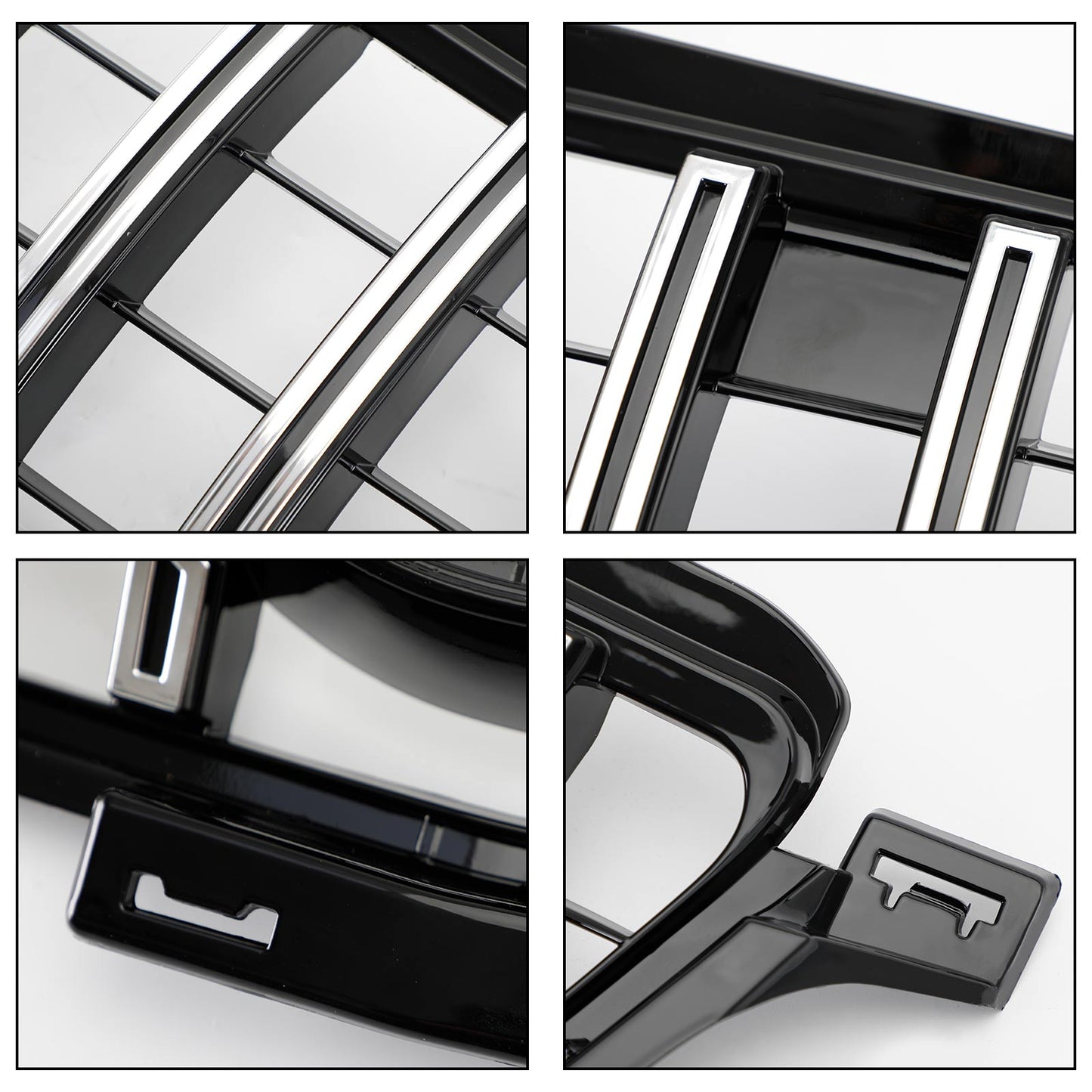 Griglia anteriore nera cromata Per Benz W166 2012-2015 ML 300 350 400 ML63 GTR Style