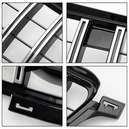 Griglia anteriore nera cromata Per Benz W166 2012-2015 ML 300 350 400 ML63 GTR Style