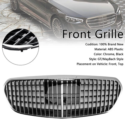 Mercedes Benz Classe S W223 2021-2023 S480 S580 S680 + Griglia paraurti anteriore cromata con ACC