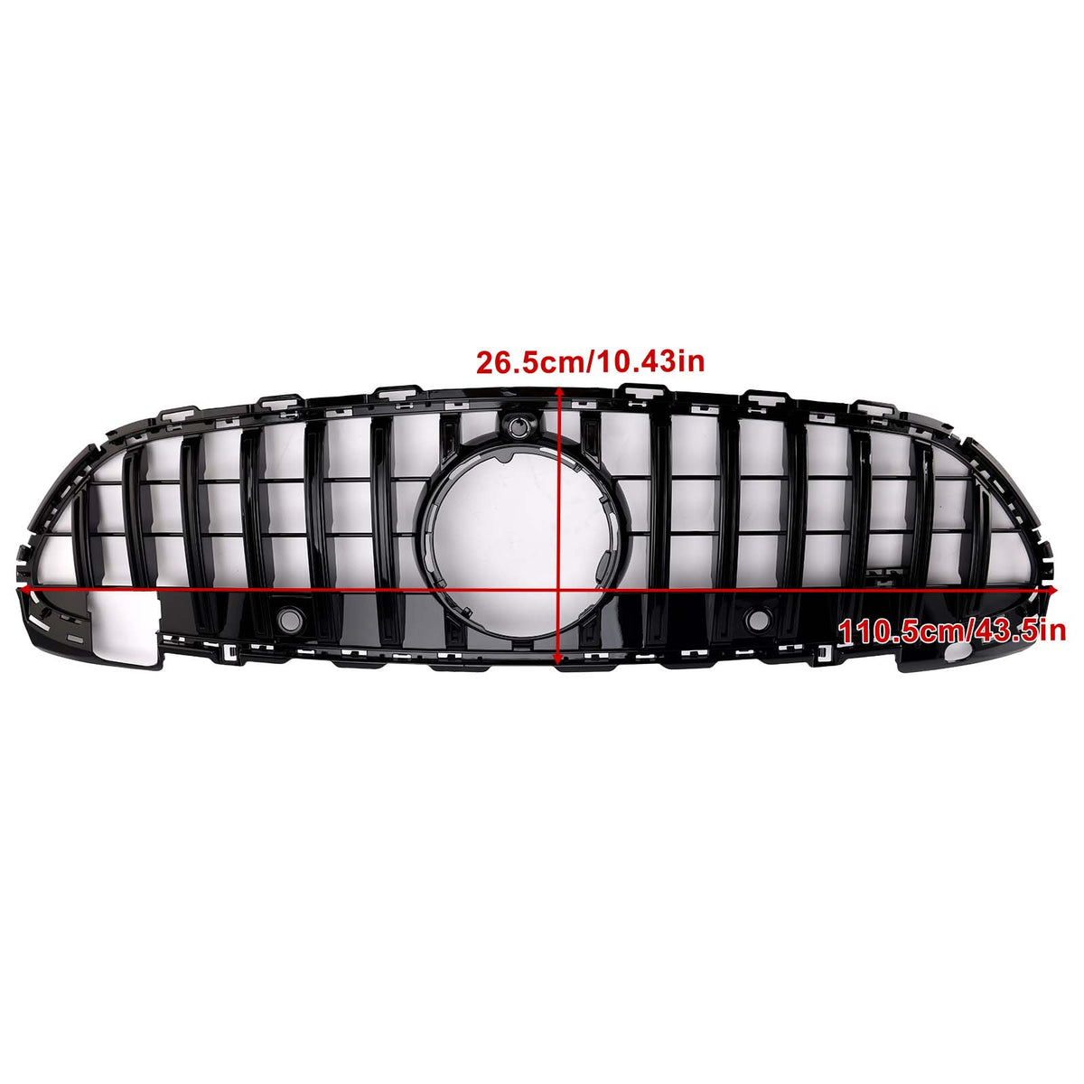 Mercedes Benz Classe C W206 S206 Griglia anteriore 2021.6-2023 GT Style Paraurti superiore Griglia nera