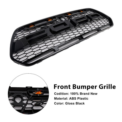 Griglia paraurti anteriore nera lucida Ford Transit MK8 Raptor 2015-2018 con LED
