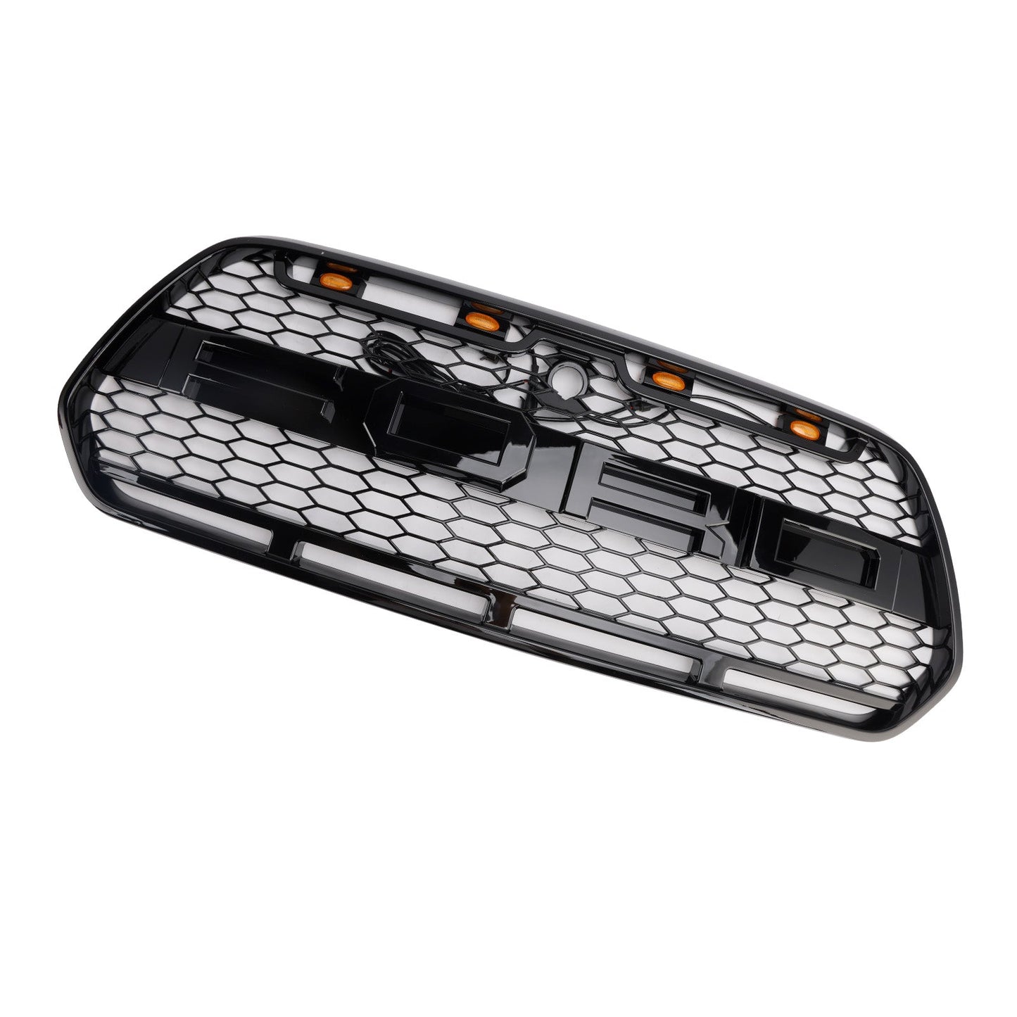 Griglia paraurti anteriore nera lucida Ford Transit MK8 Raptor 2015-2018 con LED