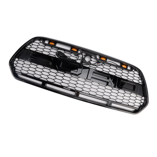 Griglia paraurti anteriore nera lucida Ford Transit MK8 Raptor 2015-2018 con LED