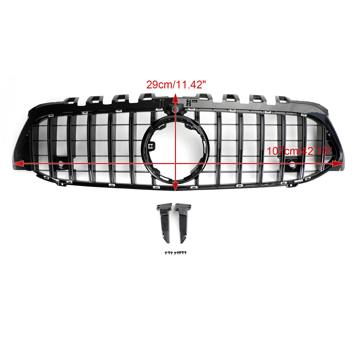 Griglia paraurti anteriore stile GT adatta per Mercedes Benz Classe A W177 2019-2023 nera
