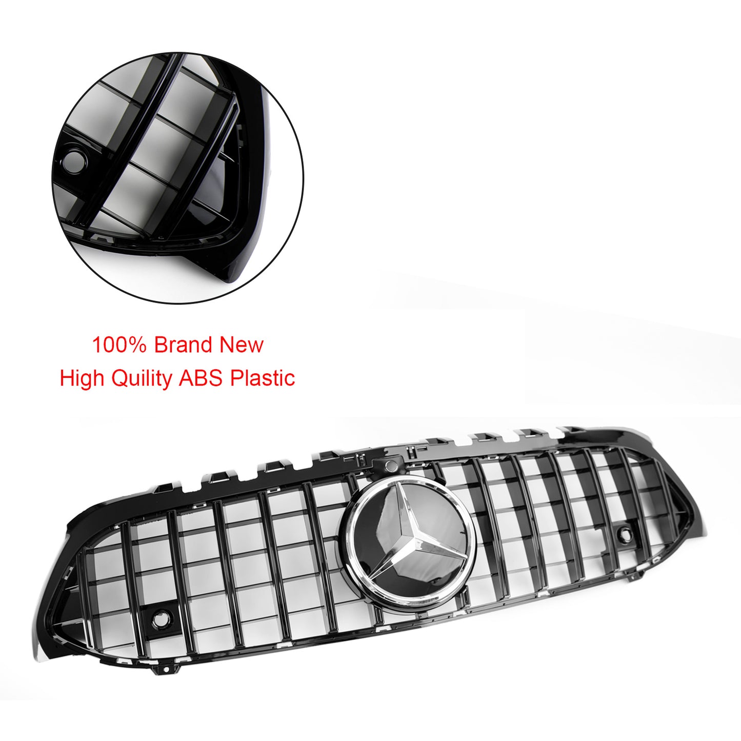 Griglia paraurti anteriore stile GT adatta per Mercedes Benz Classe A W177 2019-2023 nera