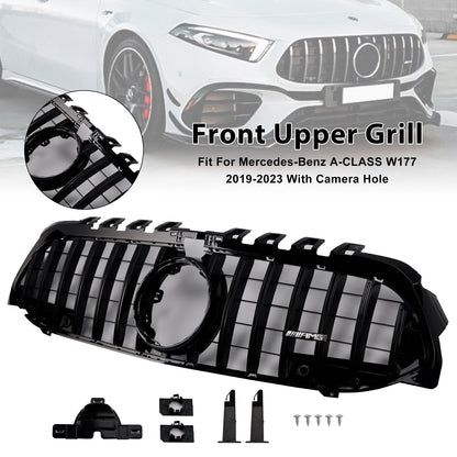 Griglia paraurti anteriore stile GT Mercedes Benz Classe A W177 2019-2023 nera