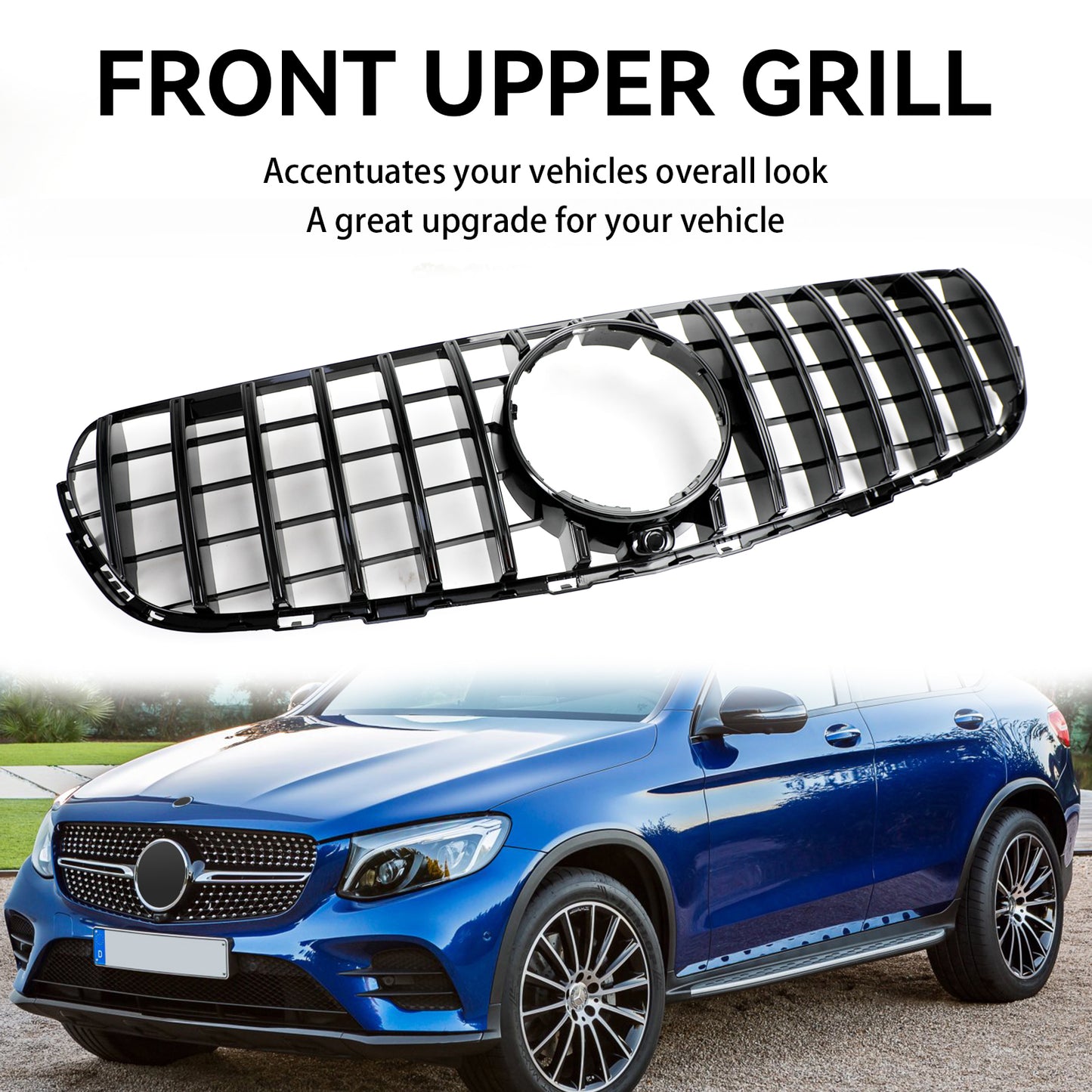 Griglia Paraurti Anteriore Griglia Nero Lucido Per Mercedes Benz X253 2015-2019