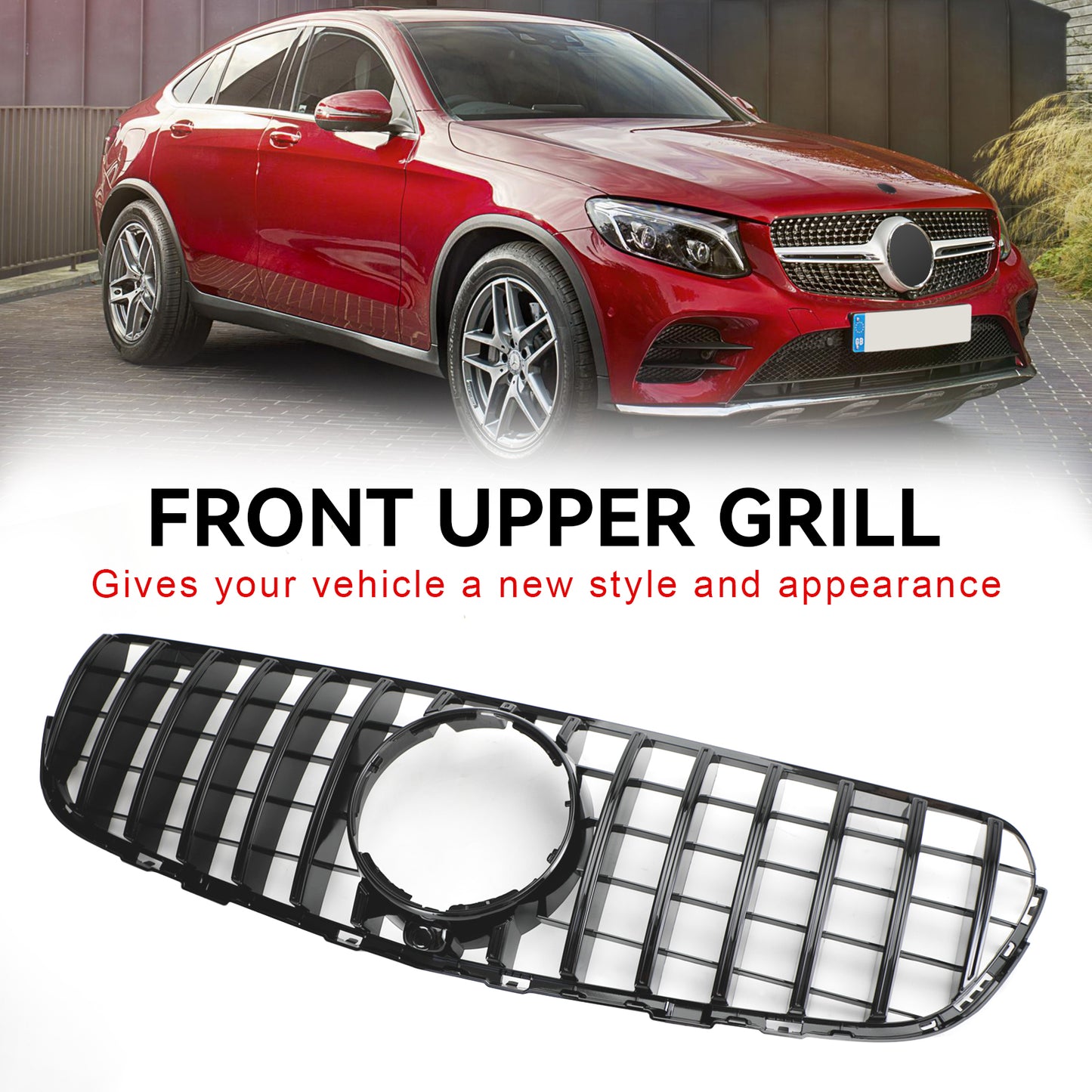 Griglia Paraurti Anteriore Griglia Nero Lucido Per Mercedes Benz X253 2015-2019