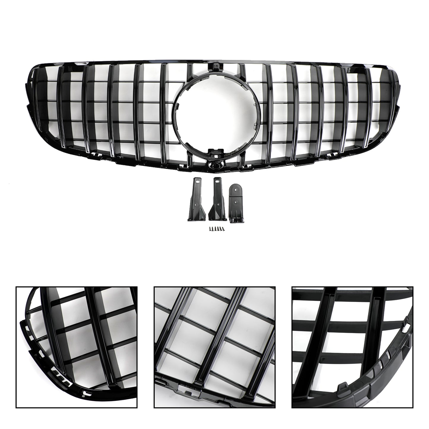 Nero Lucido Griglia Paraurti Anteriore Griglia Per Mercedes Benz C253 2015-2019