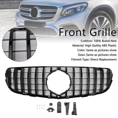 Griglia paraurti anteriore Mercedes Benz GLC X253 C253 2015-2019, colore nero lucido