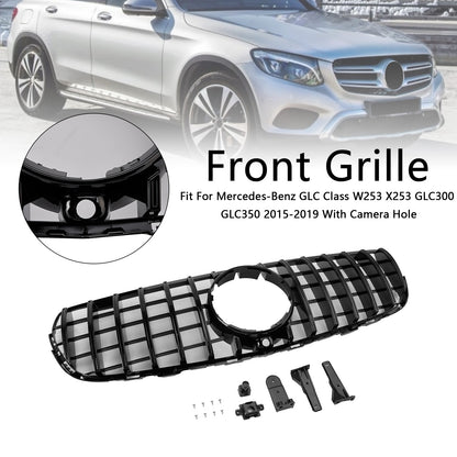 Griglia paraurti anteriore Mercedes Benz GLC X253 C253 2015-2019, colore nero lucido
