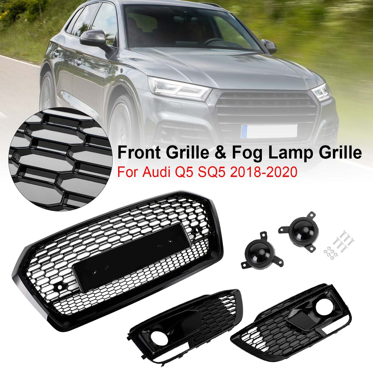 18-20 Audi Q5 SQ5 RSQ5 griglia anteriore  + griglia per fendinebbia generico