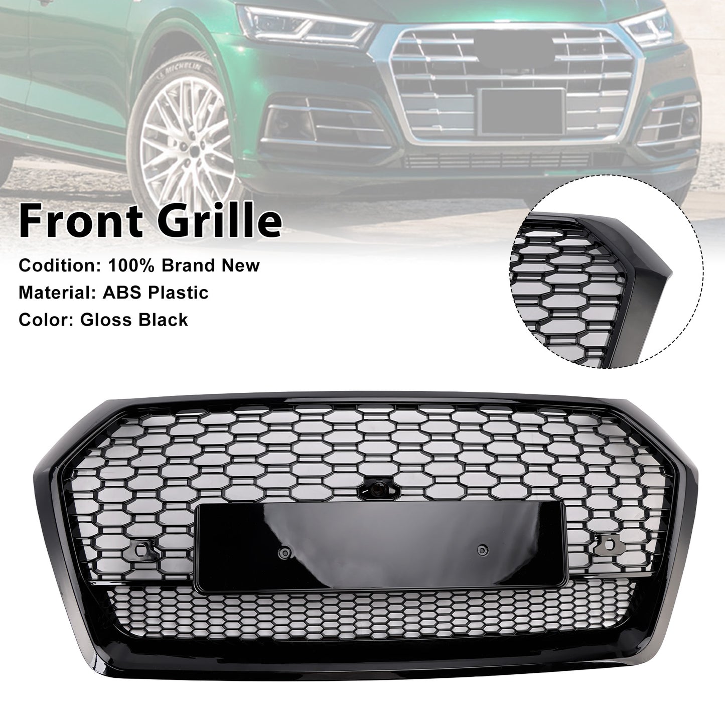Griglia anteriore a nido d'ape in stile Audi Q5 SQ5 RSQ5 2018-2020