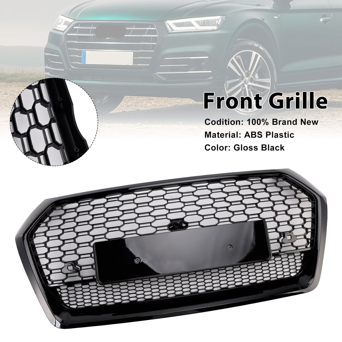 Griglia anteriore a nido d'ape in stile Audi Q5 SQ5 RSQ5 2018-2020