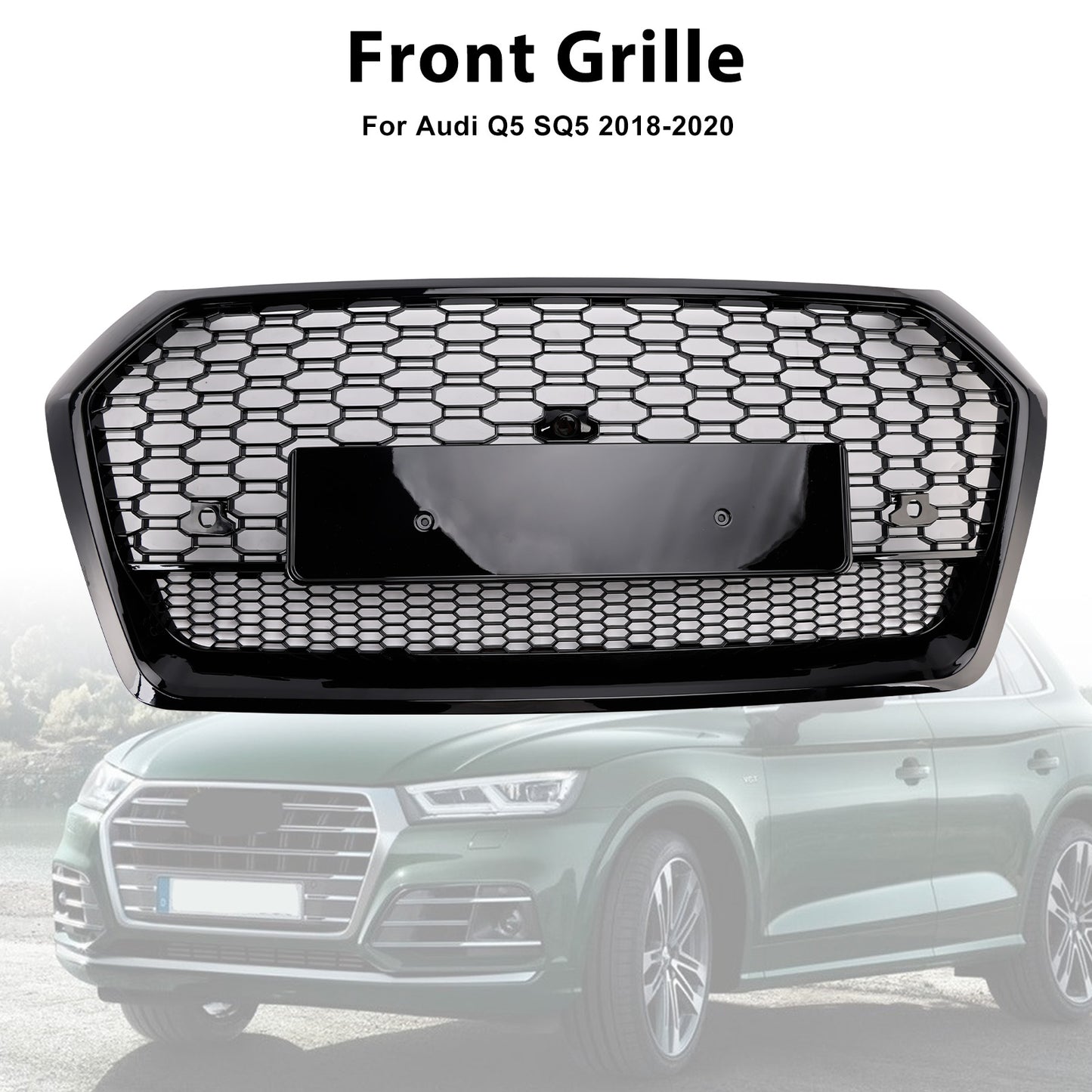 Griglia anteriore a nido d'ape in stile Audi Q5 SQ5 RSQ5 2018-2020