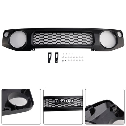 Per Suzuki Jimny JB64 JB74 2019-2023 Griglia paraurti anteriore a nido d'ape nera