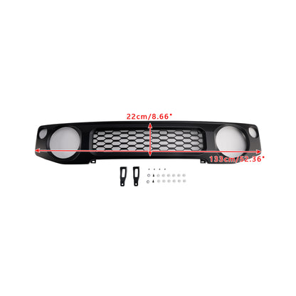Per Suzuki Jimny JB64 JB74 2019-2023 Griglia paraurti anteriore a nido d'ape nera