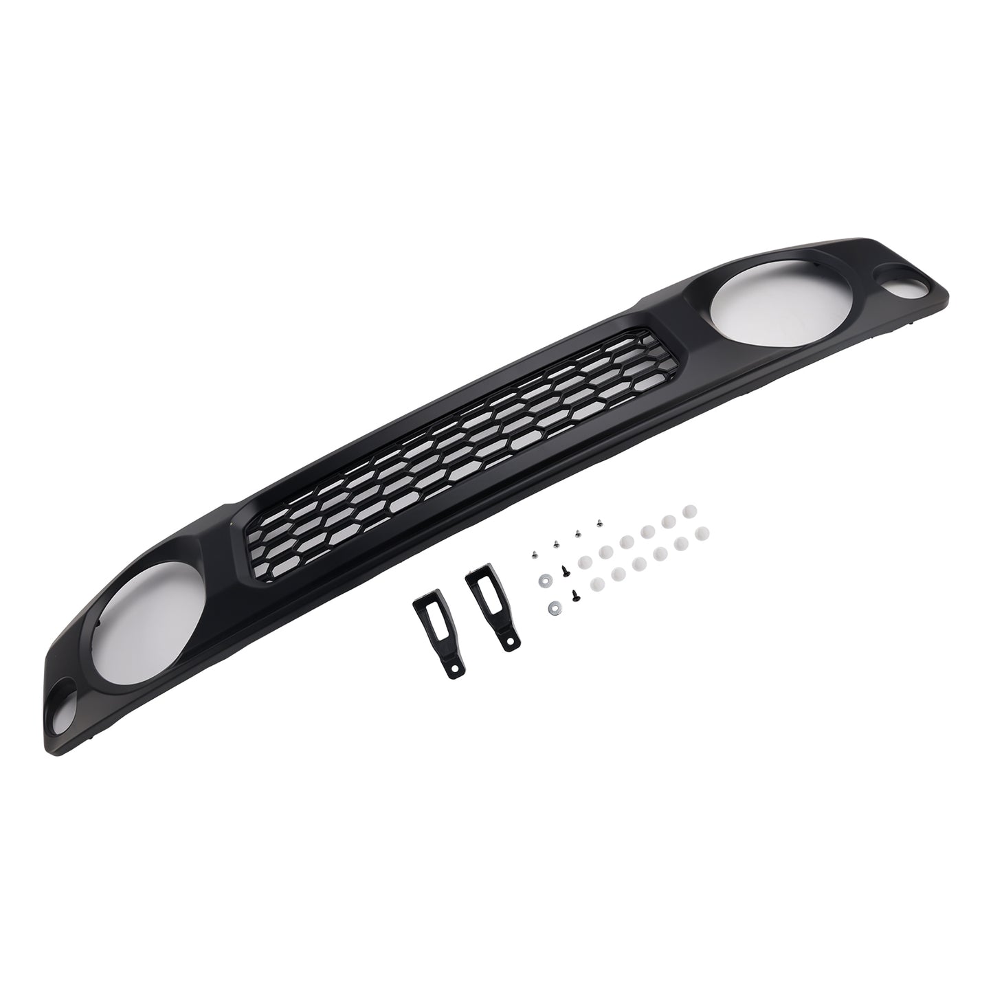 Per Suzuki Jimny JB64 JB74 2019-2023 Griglia paraurti anteriore a nido d'ape nera