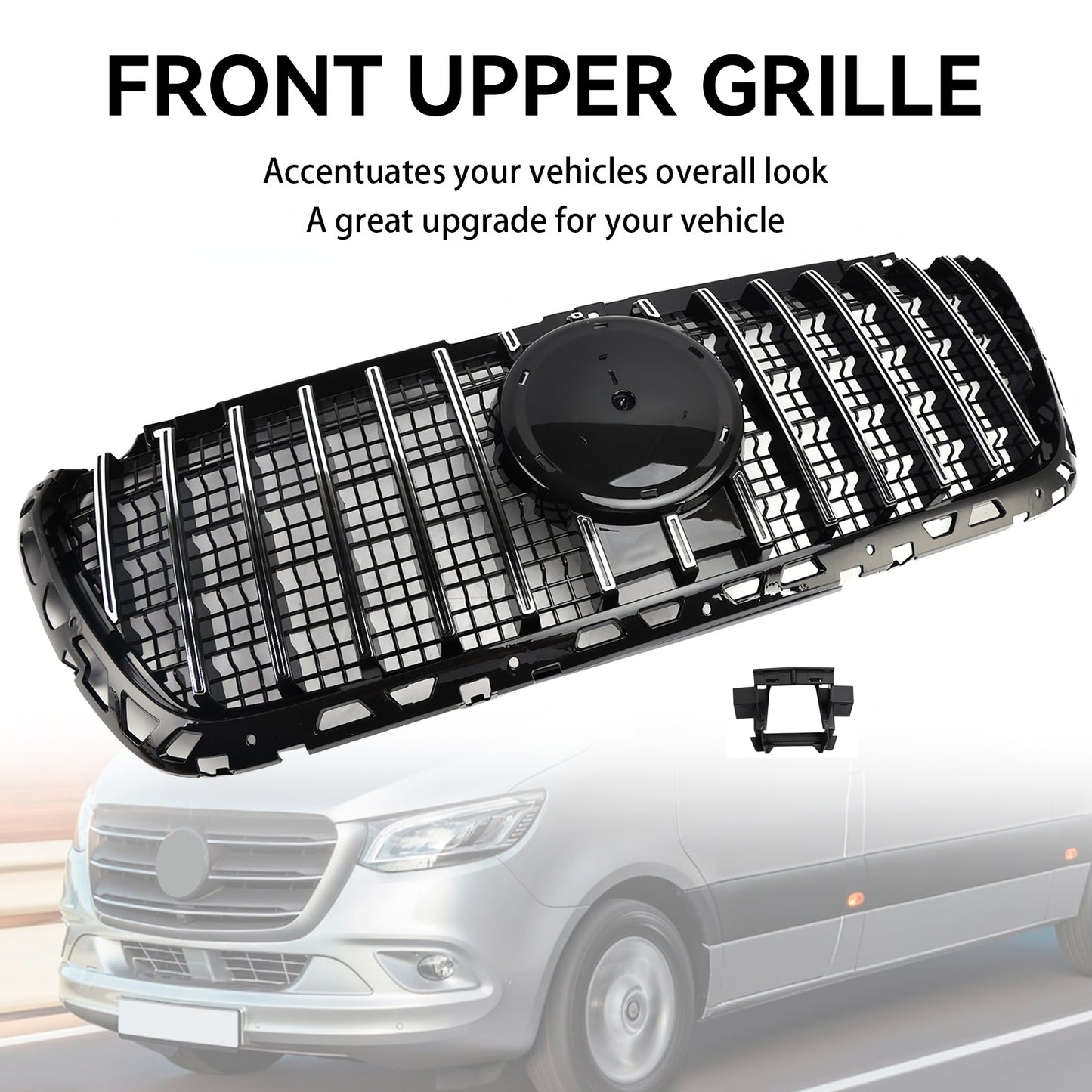 Griglia per griglia paraurti anteriore stile Mercedes Sprinter W907 W910 GTR 2018-2023 (senza badge)