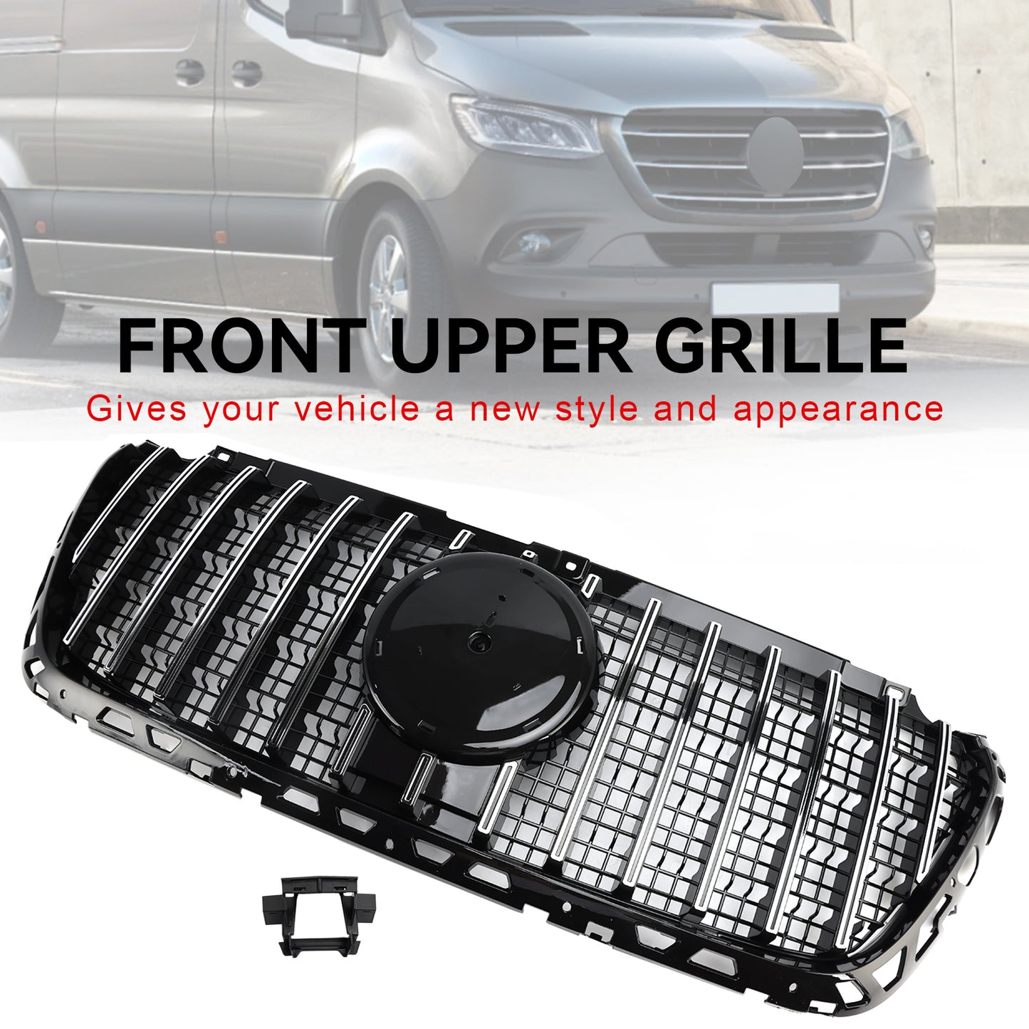 Griglia per griglia paraurti anteriore stile Mercedes Sprinter W907 W910 GTR 2018-2023 (senza badge)