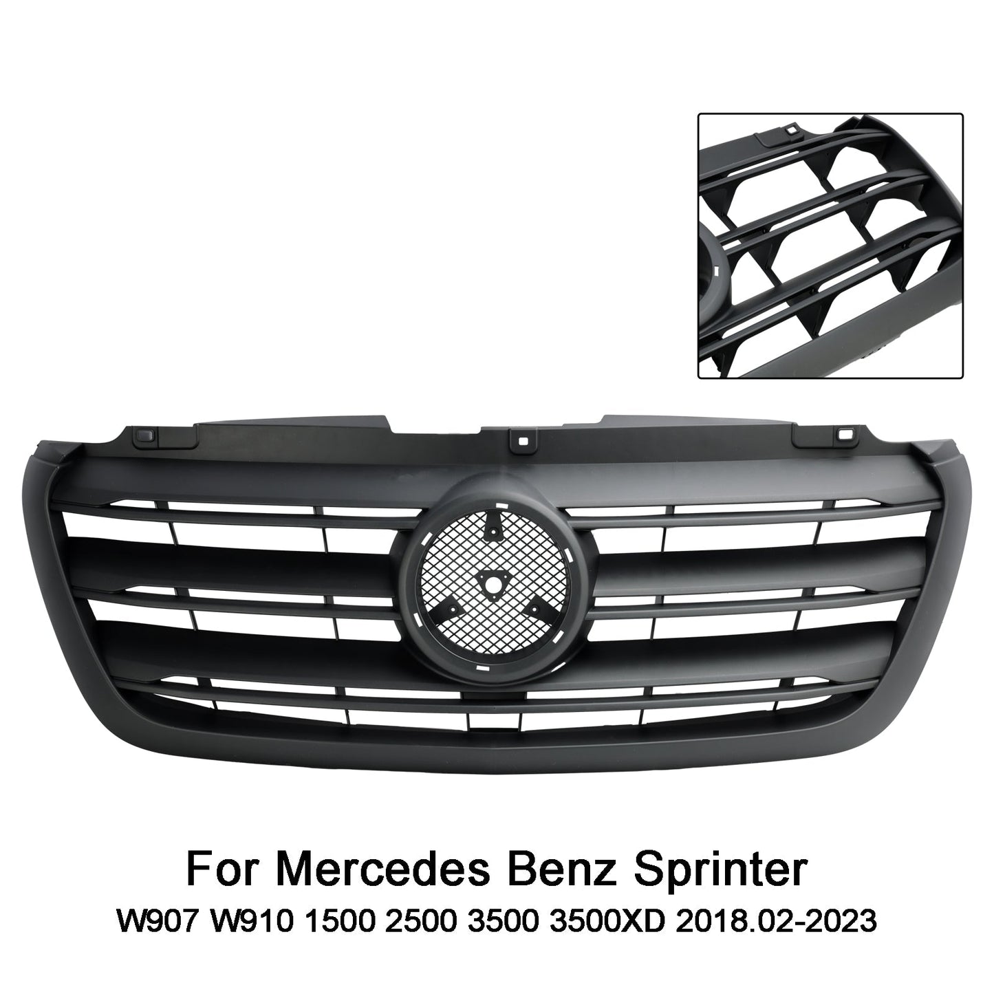 2018.02-2023 Mercedes Benz Sprinter W907 W910 1500 2500 3500 3500XD Griglia paraurti anteriore