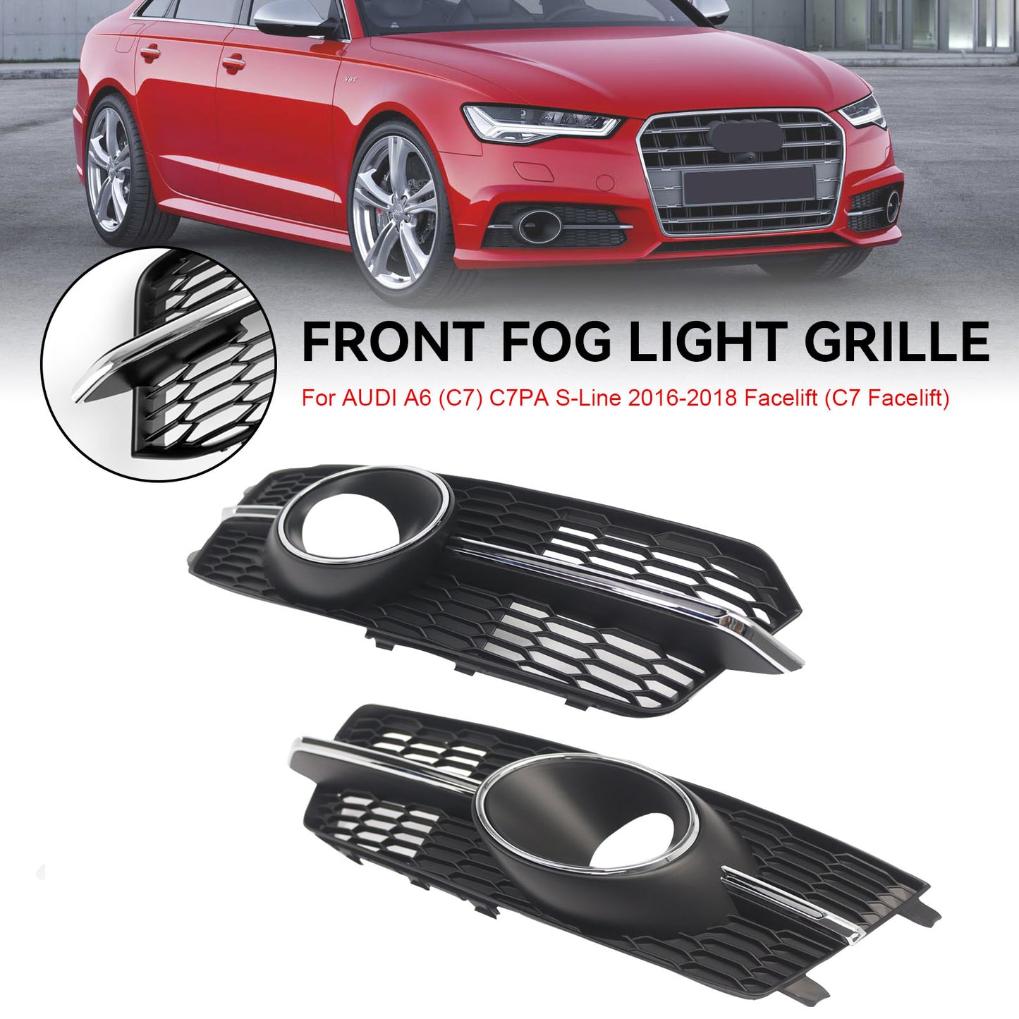 4G0807681AG Per AUDI A6 4G C7 A6l 2016-2018 Fendinebbia Griglia inferiore paraurti anteriore 4G0807682AG