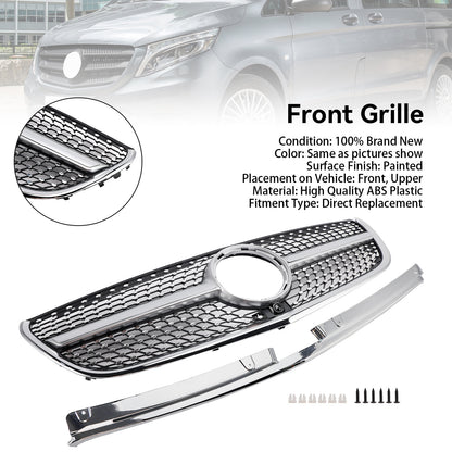 Mercedes Benz Vito 2015 2016 2017 2018 2019 W447 Griglia di diamante Paraurti anteriori Griglia cromata